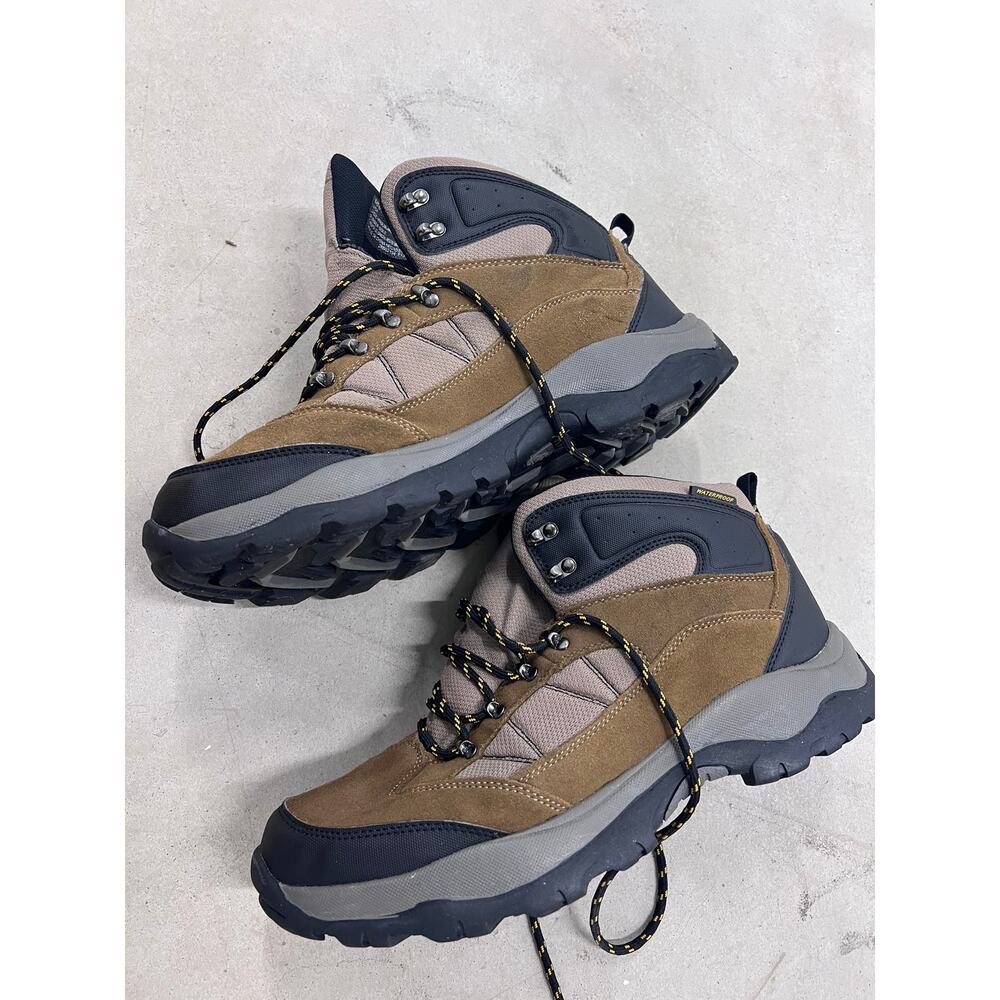 Peaks Men’s Hiking Shoes Size 11 Tan/Black Waterproof Outdoor Camping